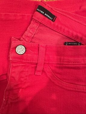 Flying Monkey Bright Red Skinny Jeans Size 3